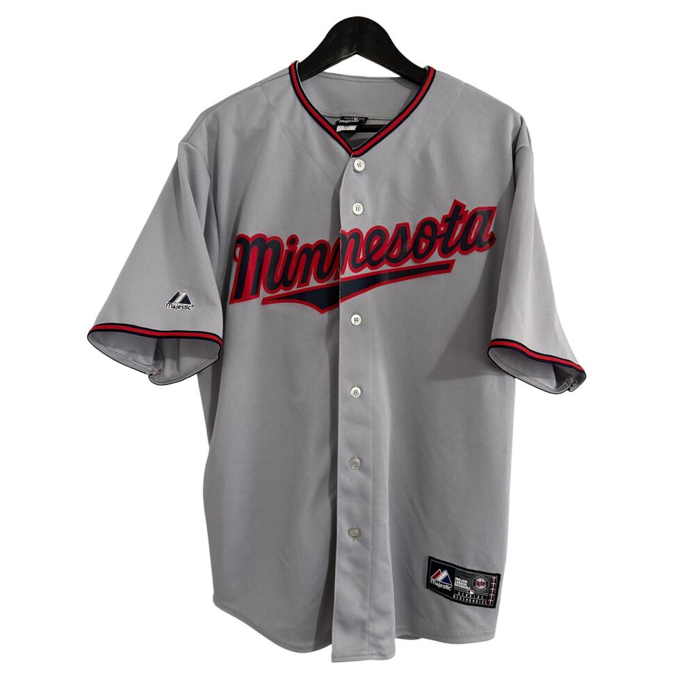 Minnesota Twins Gray Stitched MLB Baseball Jersey Size Large